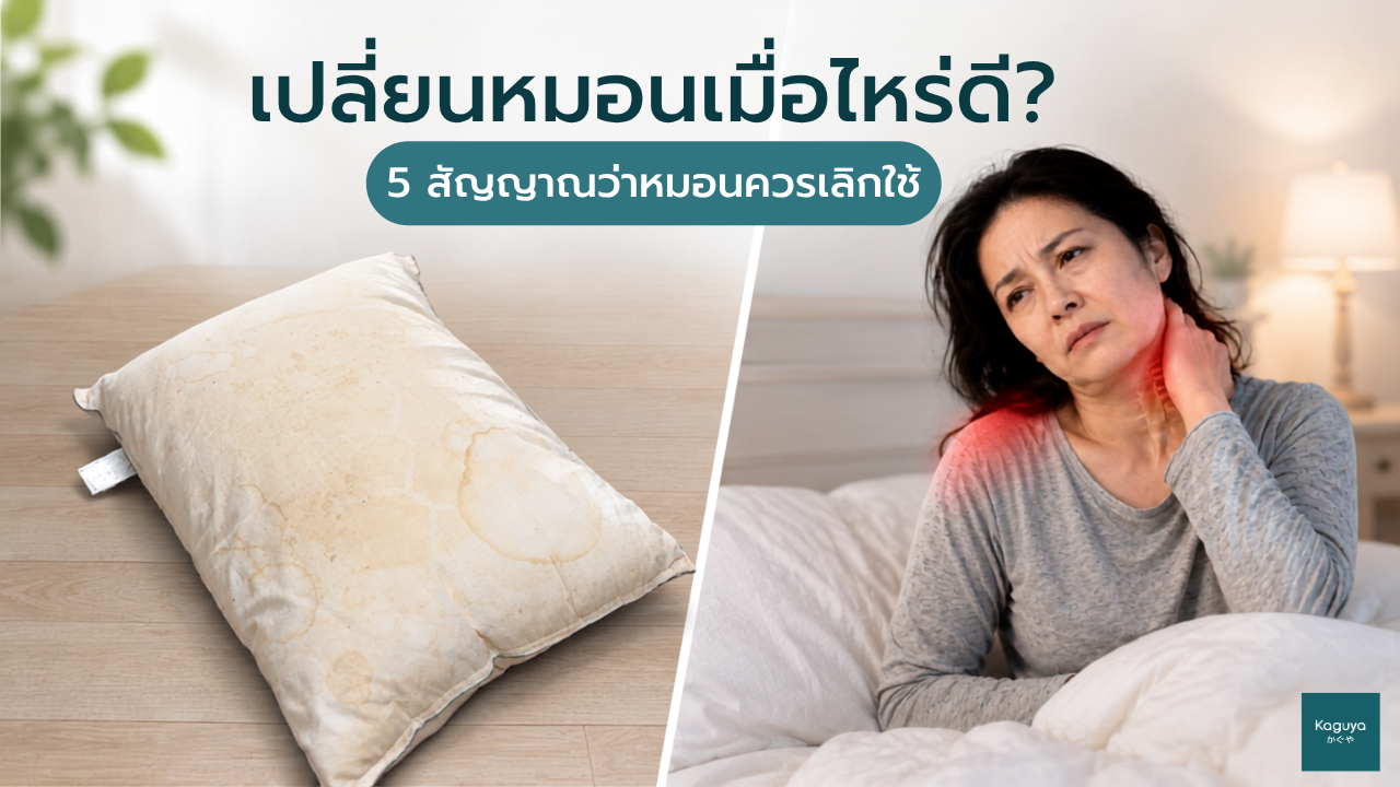 เปลี่ยนหมอนเมื่อไหร่ดี? 5 สัญญาณว่าหมอนควรเลิกใช้